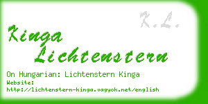 kinga lichtenstern business card